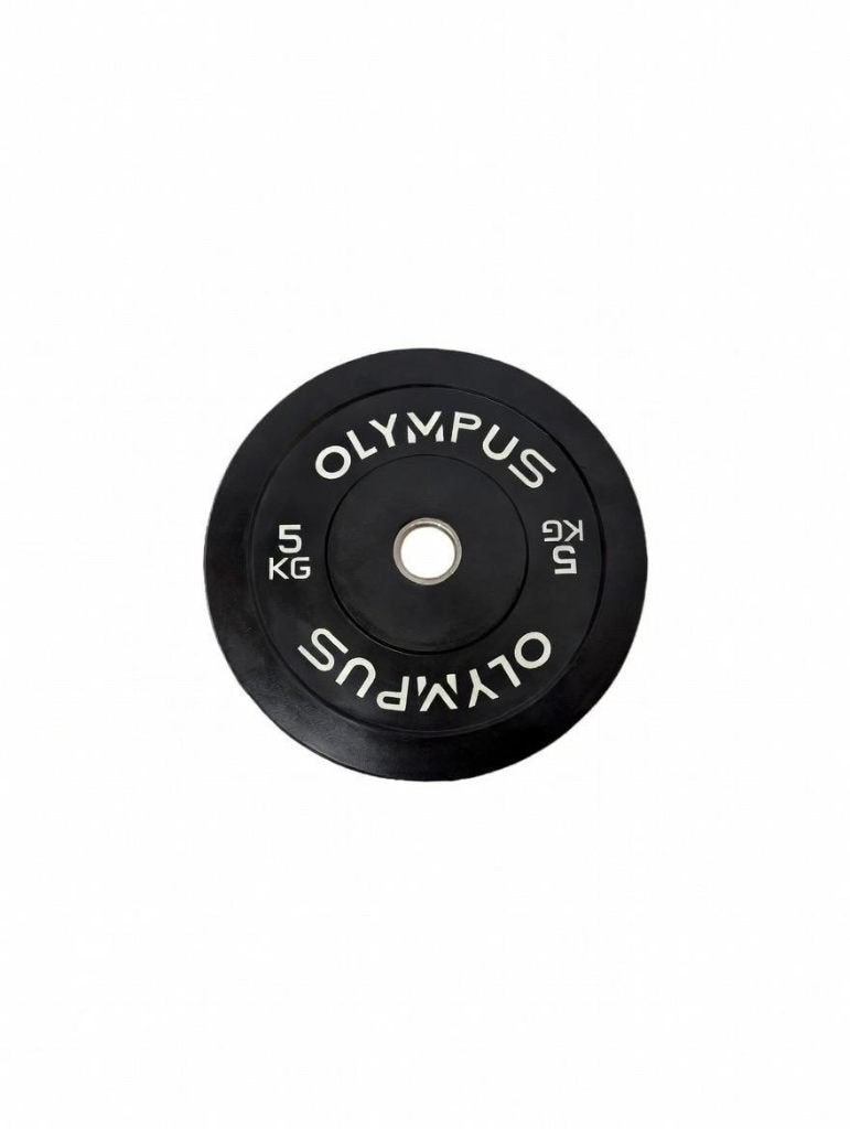 OLYMPUS - Bumper Plates 5kg - 2 stuks, Ophalen, Nieuw, Rug, Halterschijven