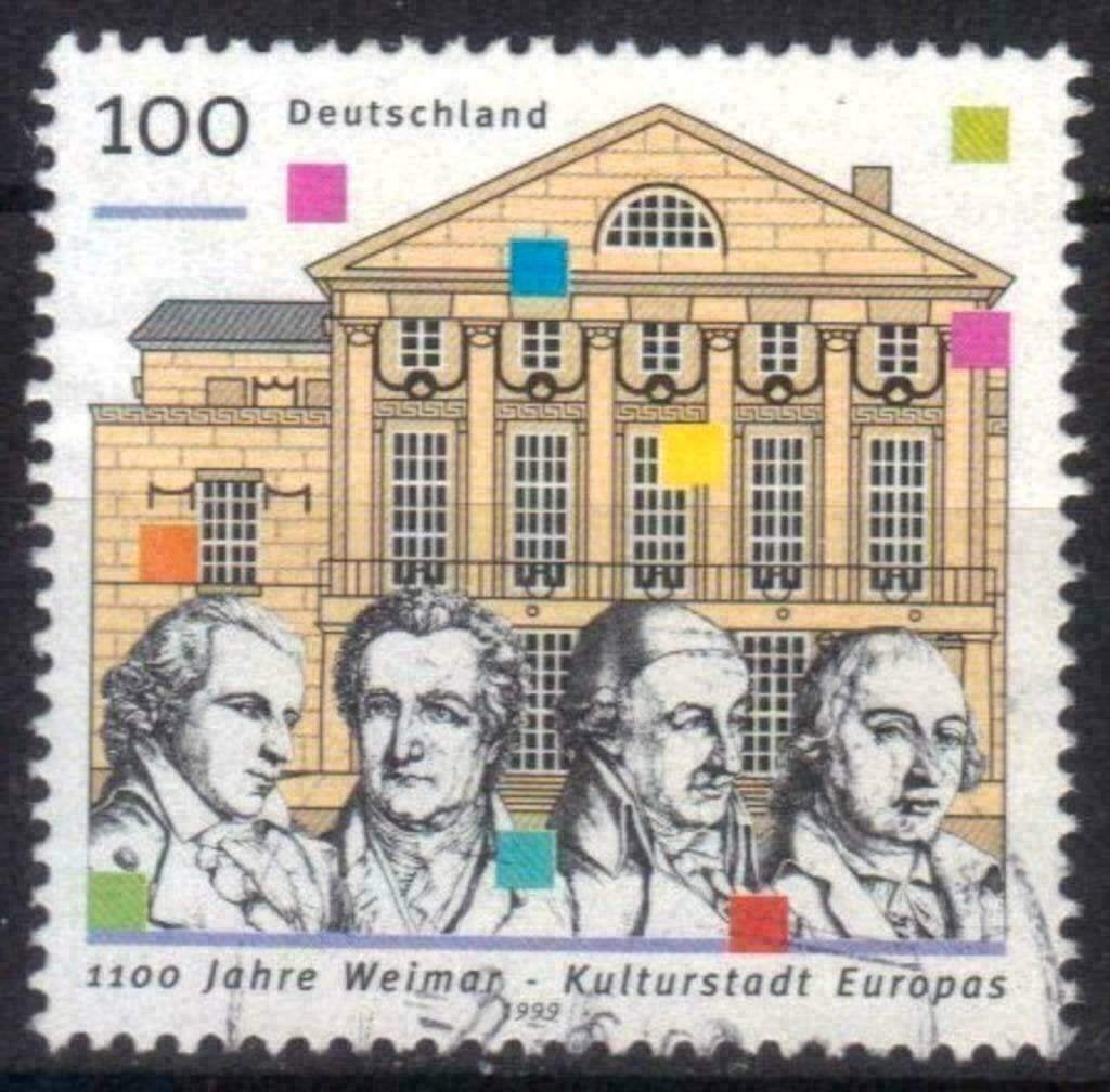 Duitsland 1999 - Yvert 1860 - 1100 Jaar Weimar (ST), Verzenden, Gestempeld