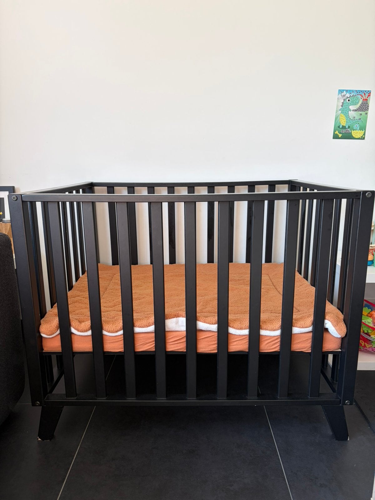 Babybox twf met matras en boxkleed, Ophalen, Gebruikt, Rechthoekig, In hoogte verstelbaar