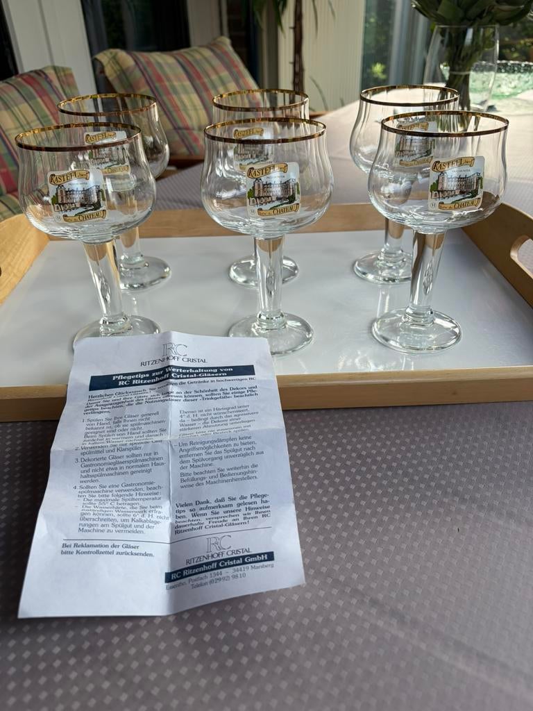 Kasteelbierglazen Ritzenhoff Christal, Verzamelen, Ophalen, Nieuw, Bierglas