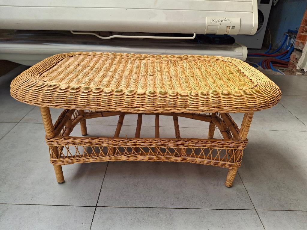 Rotan salontafel, Huis en Inrichting, Tafels | Salontafels, Ophalen