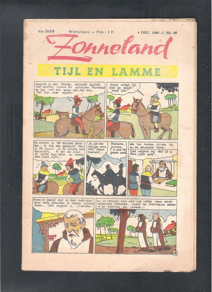 ZONNELAND 4 Dec. 1960  Nr. 49  -  TIJL  EN  LAMME, Ophalen of Verzenden, Gelezen