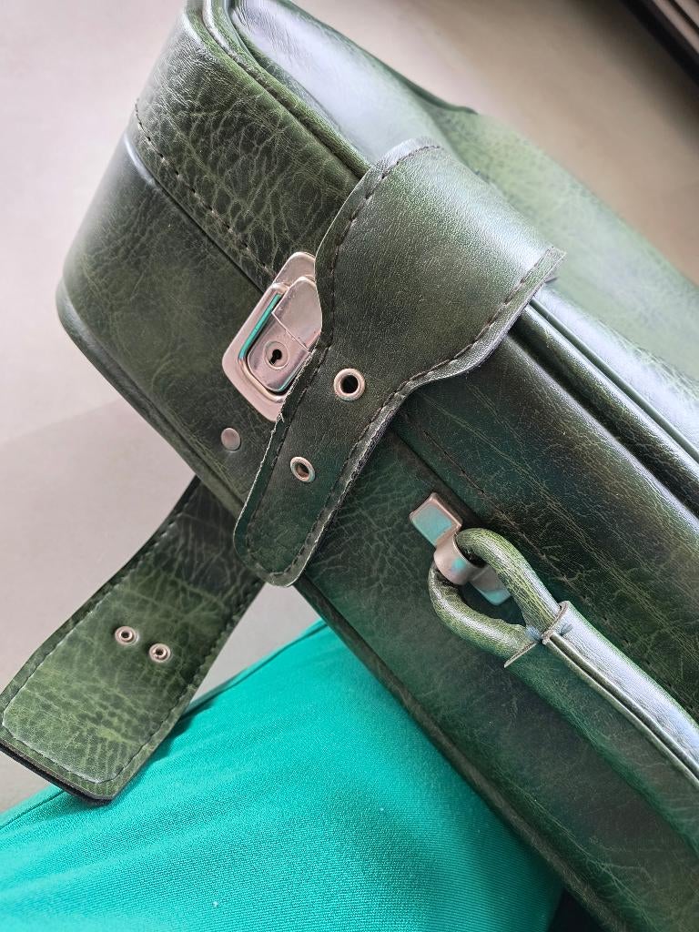 Retro lederen groene valies, Enlèvement
