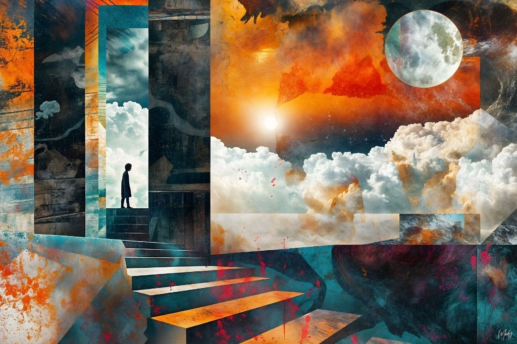 " MoonChild" Unieke editie 1/1 - Digitaal schilderij, Antiek en Kunst, Kunst | Schilderijen | Modern, Ophalen of Verzenden, Echtheidscertificaat