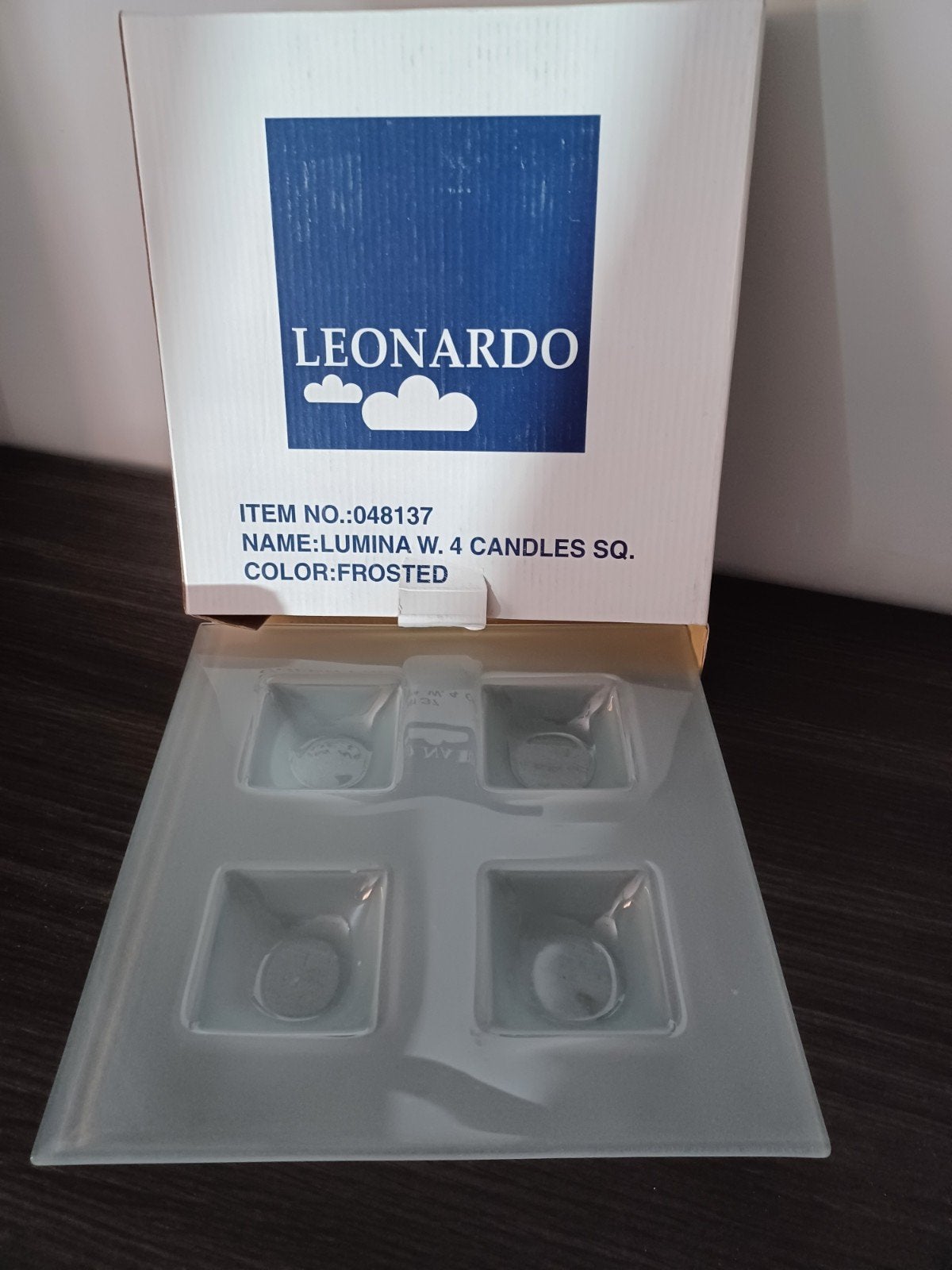 Bougeoir Leonardo 26x26, Autres marques, Comme neuf, Verre, Enlèvement
