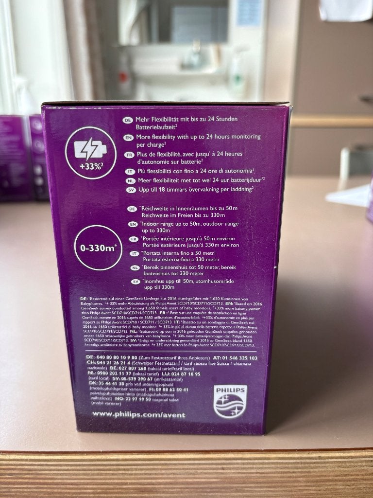 Moniteur pour bébé Philips Avent SCD715, Enlèvement ou Envoi, Neuf, 250 mètres ou plus