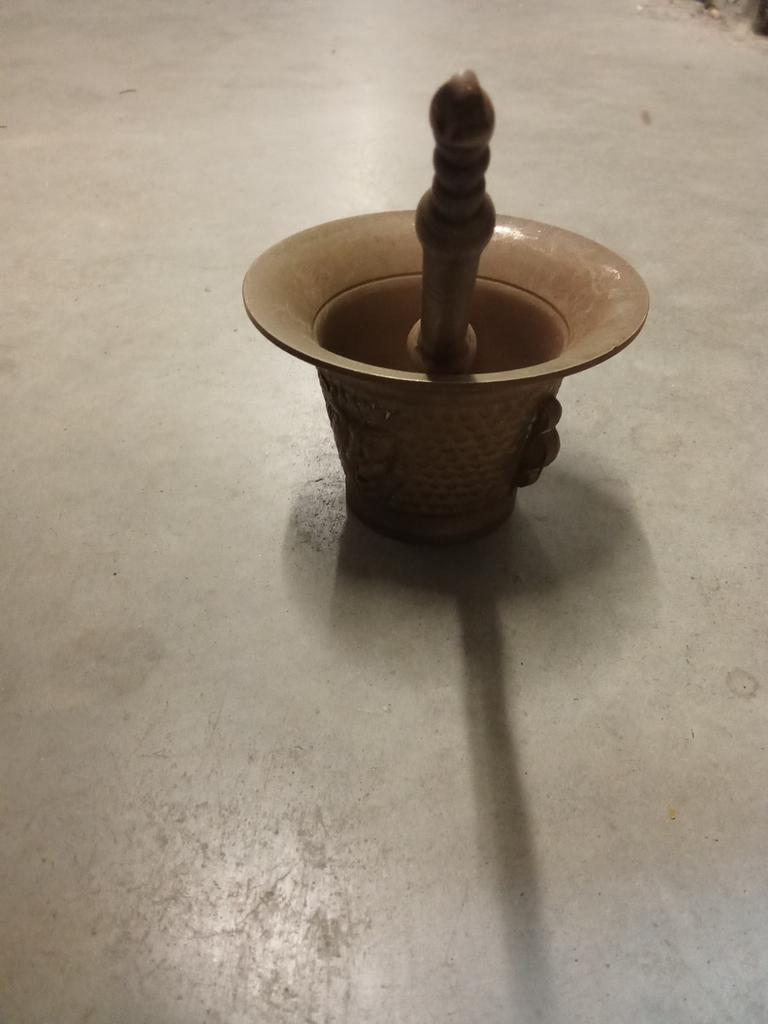 Oude bronzen mortel, Antiek en Kunst, Ophalen of Verzenden