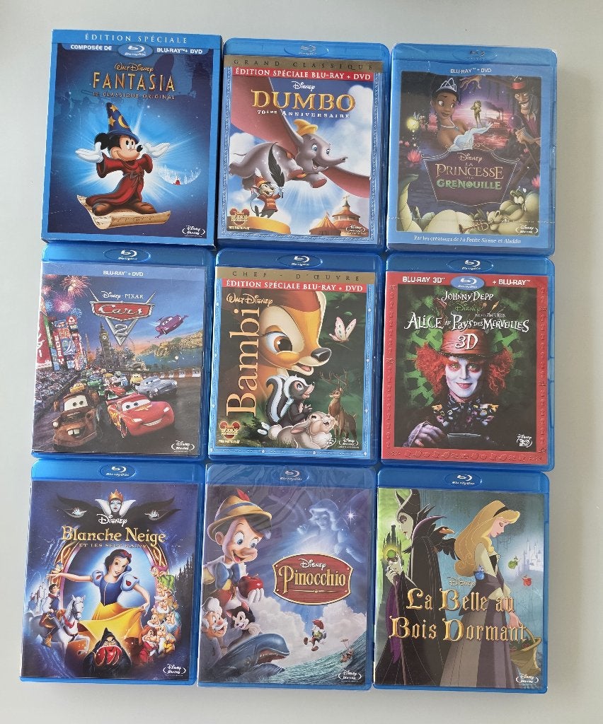 lot met 14 Walt Disney blu ray 's en anderen (Frans/Engels), Ophalen of Verzenden, Engels, Blu-ray, Engels