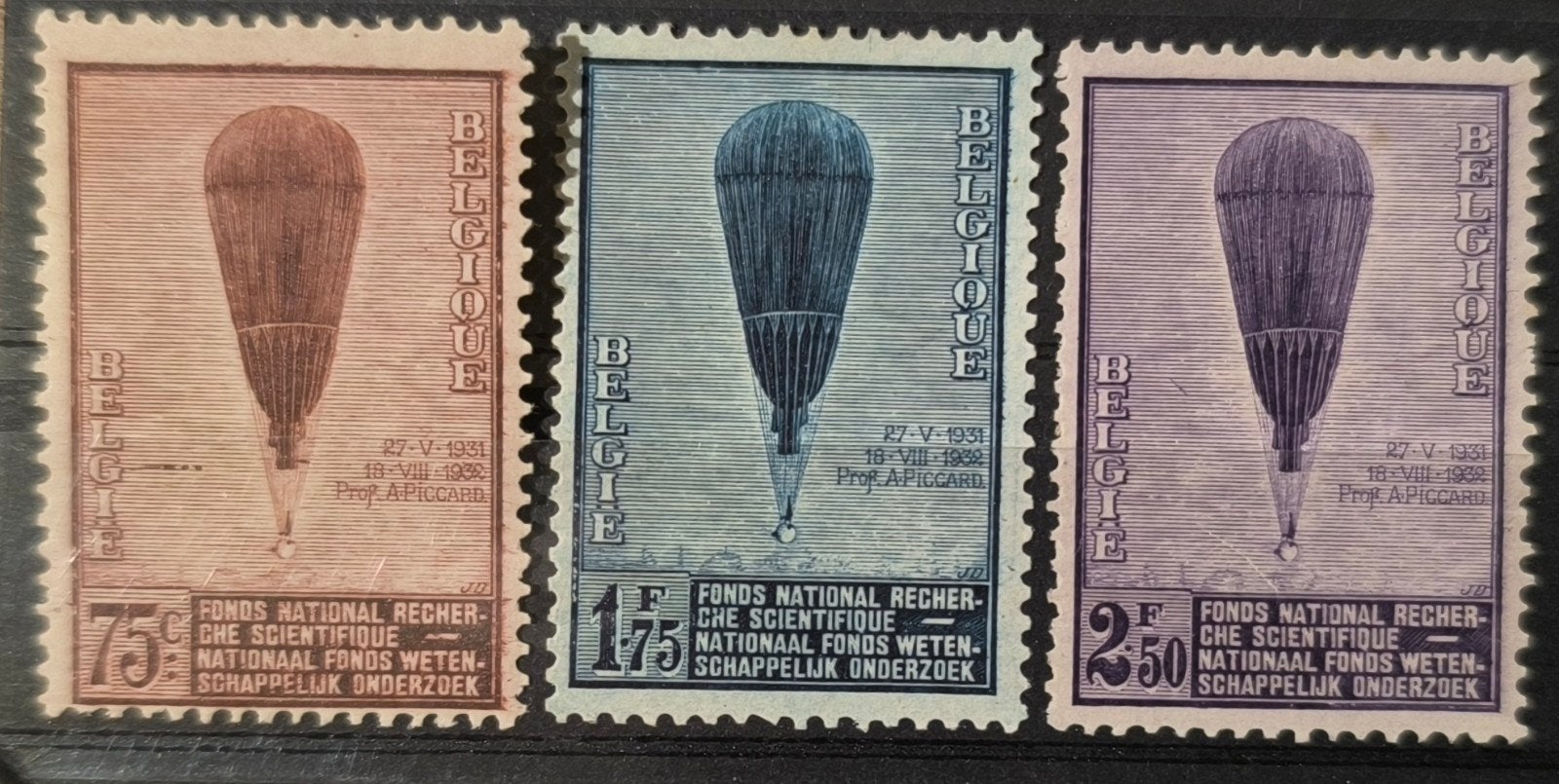 numéros 353-355*, Enlèvement ou Envoi, Non oblitéré, Trace d'autocollant
