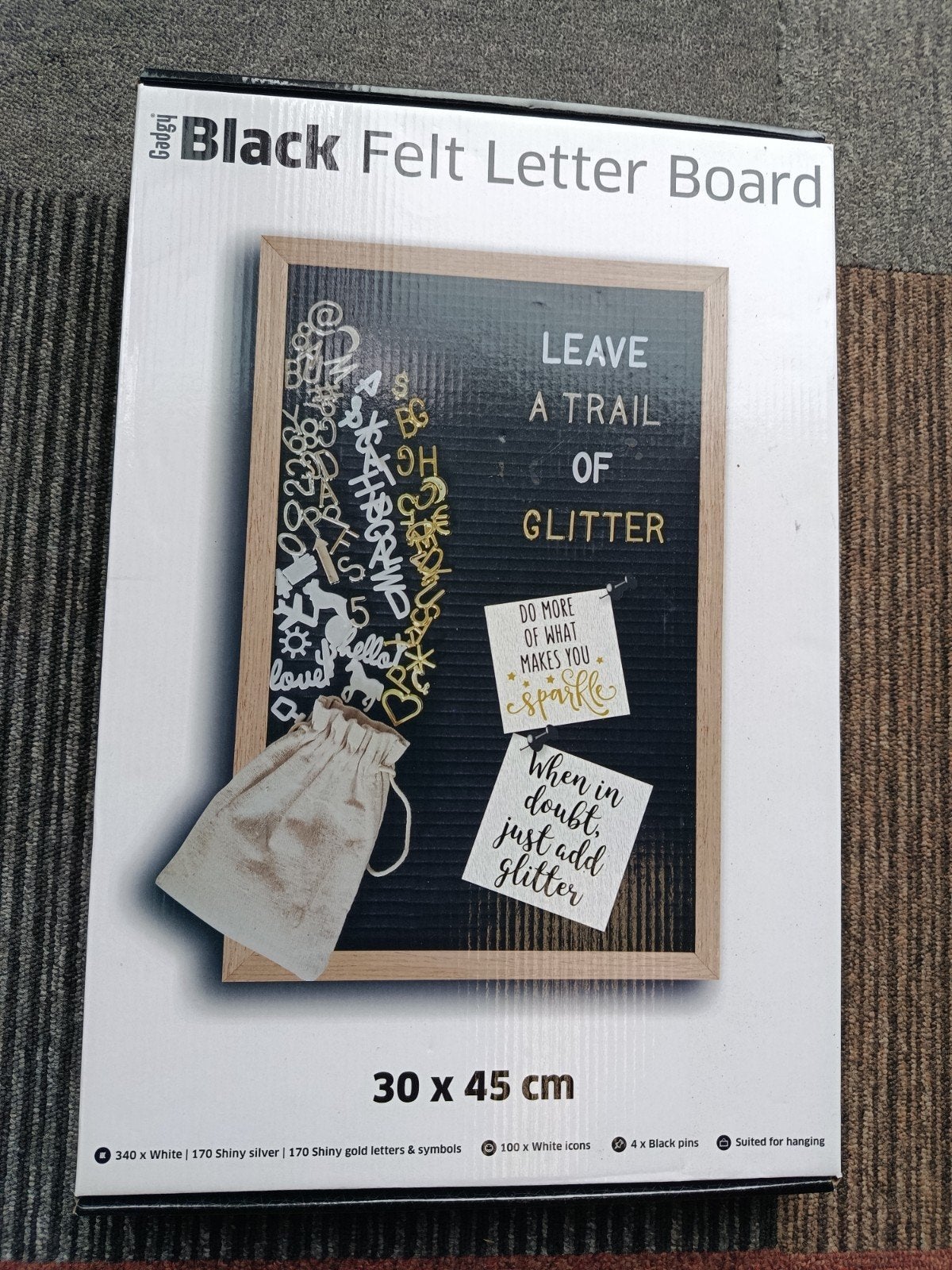 Black felt letter board, Ophalen of Verzenden