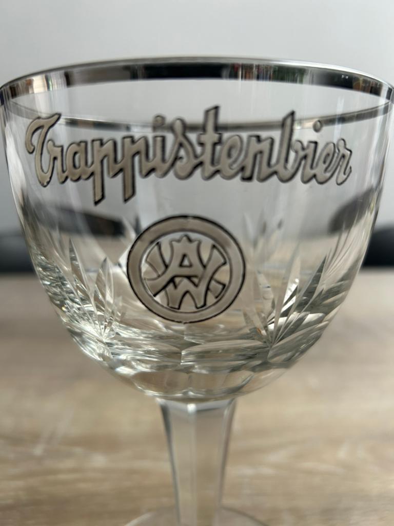 Emaille Westmalle trappisten glas, Ophalen of Verzenden, Zo goed als nieuw