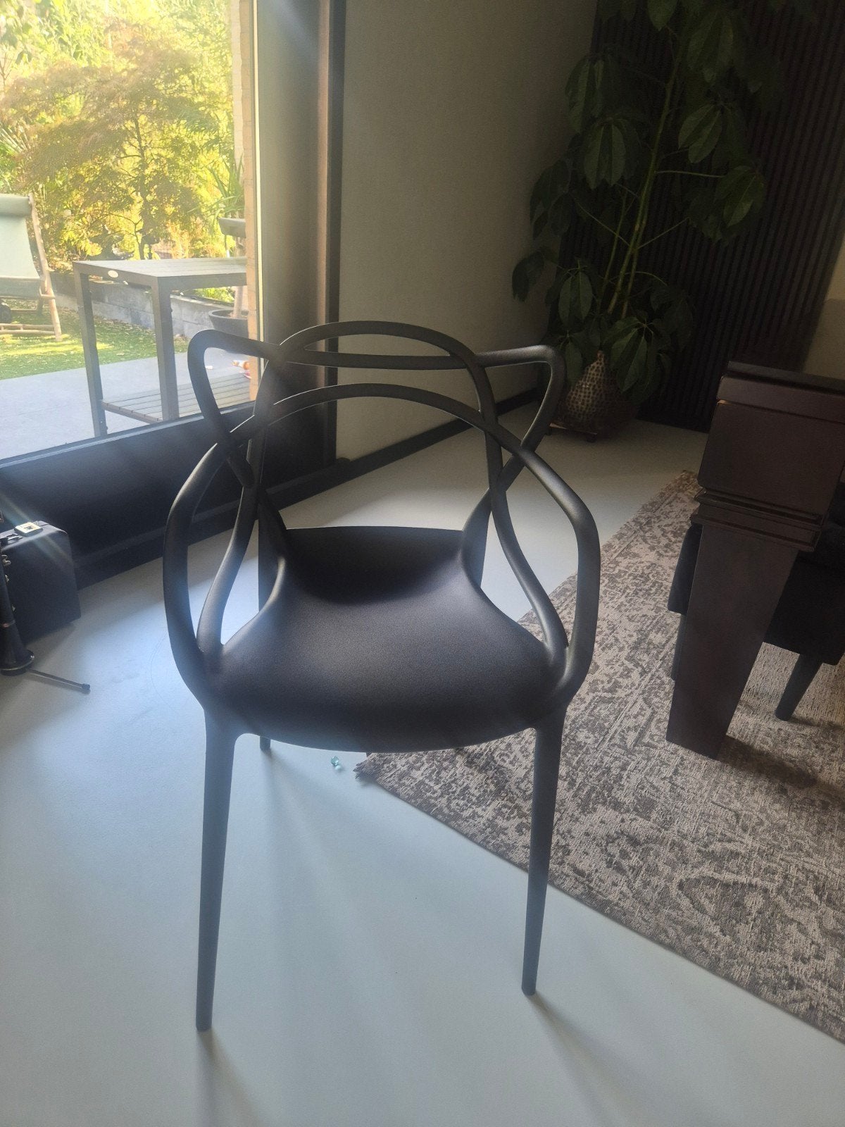 6x zwarte eetkamerstoelen, Enlèvement, Synthétique