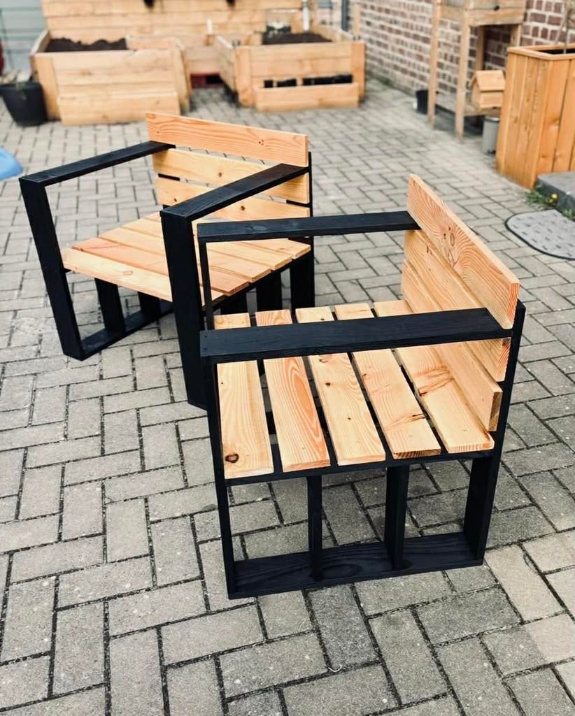 Fauteuil / petit banc 1 place en bois Douglas – 69€, Bois