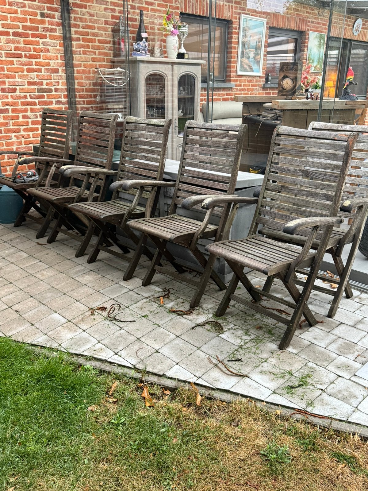 Chaises de jardin pliables en teck, Jardin & Terrasse, Enlèvement, Comme neuf