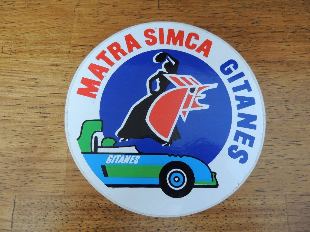 matra simca gitanes sticker, Verzamelen, Stickers, Ophalen of Verzenden, Zo goed als nieuw
