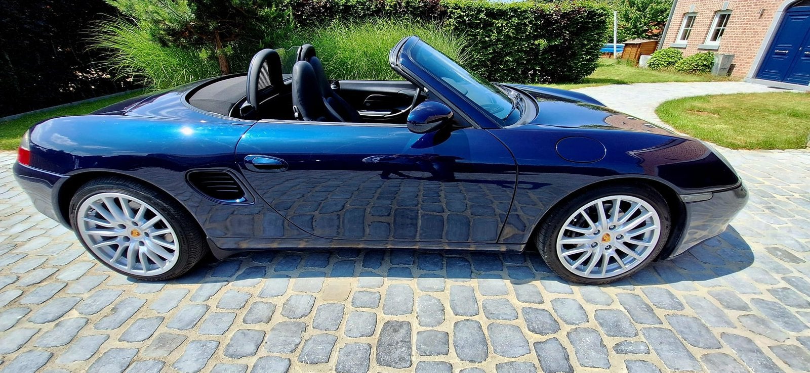 Porsche Boxster 2.5 – 1998 – 90.000 km – Historique complet, Auto's, Porsche, Achterwielaandrijving, Zwart, Cabriolet, Leder