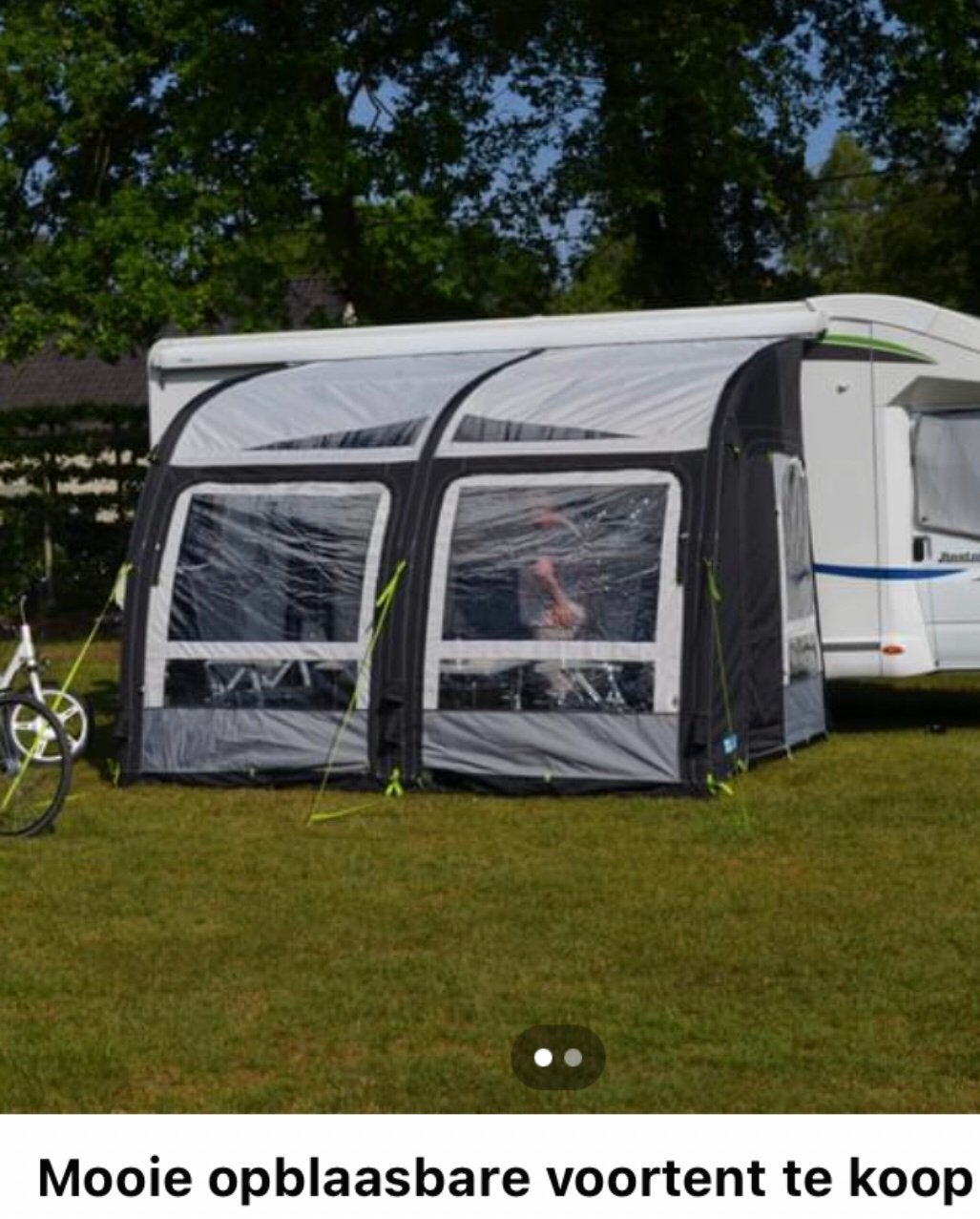 Te koop Kampa air pro L opblaasbare voortent, Ophalen, Zo goed als nieuw