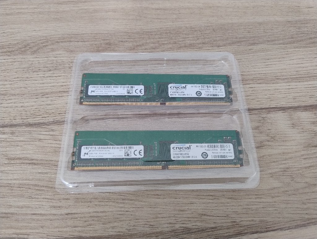 Crucial 2 x 4GB DDR4 RAM 2133 1.2V CL15 (8GB in totaal), Enlèvement ou Envoi, DDR4, 8 GB, Comme neuf