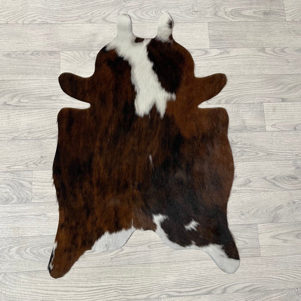 Mini koeienhuid bruin wit zwart 90x60cm #387 | Lederstore, Meerkleurig, Wandkleed, Nieuw, Ophalen of Verzenden