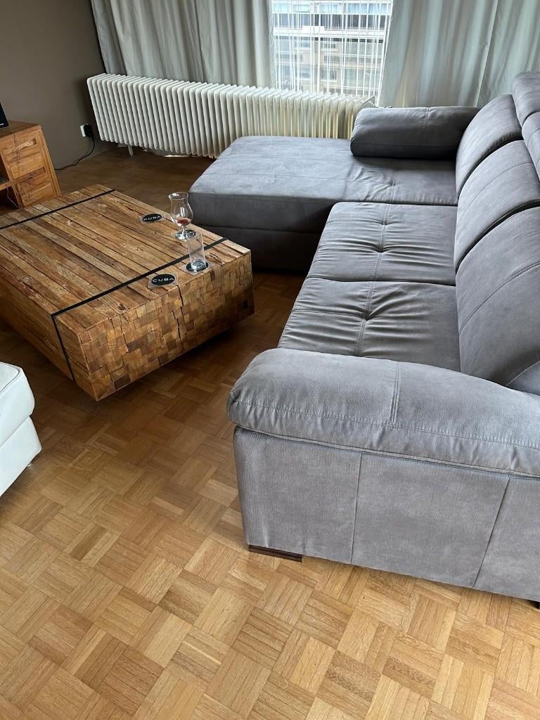 Hoeksalon met opbergruimte (quasi nieuw - 1.299 eur NP), Enlèvement, Comme neuf, Tissus, Modern
