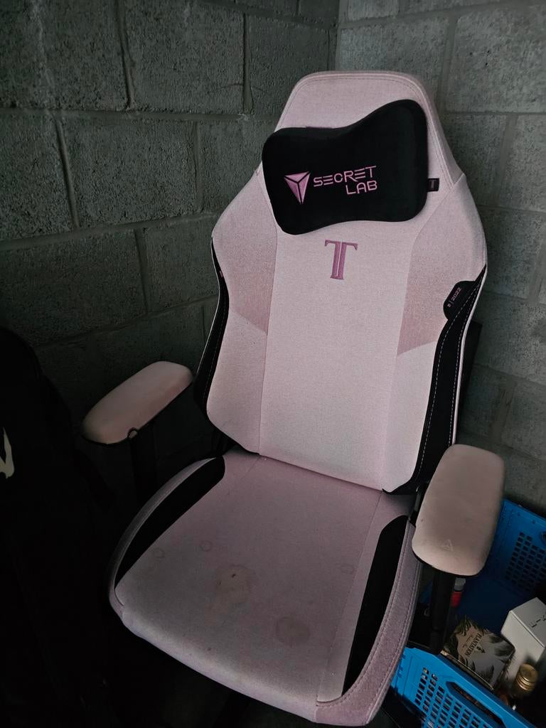 Secret lab  titan small - zachtroze., Rose, Chaise de bureau de gaming, Enlèvement, Utilisé