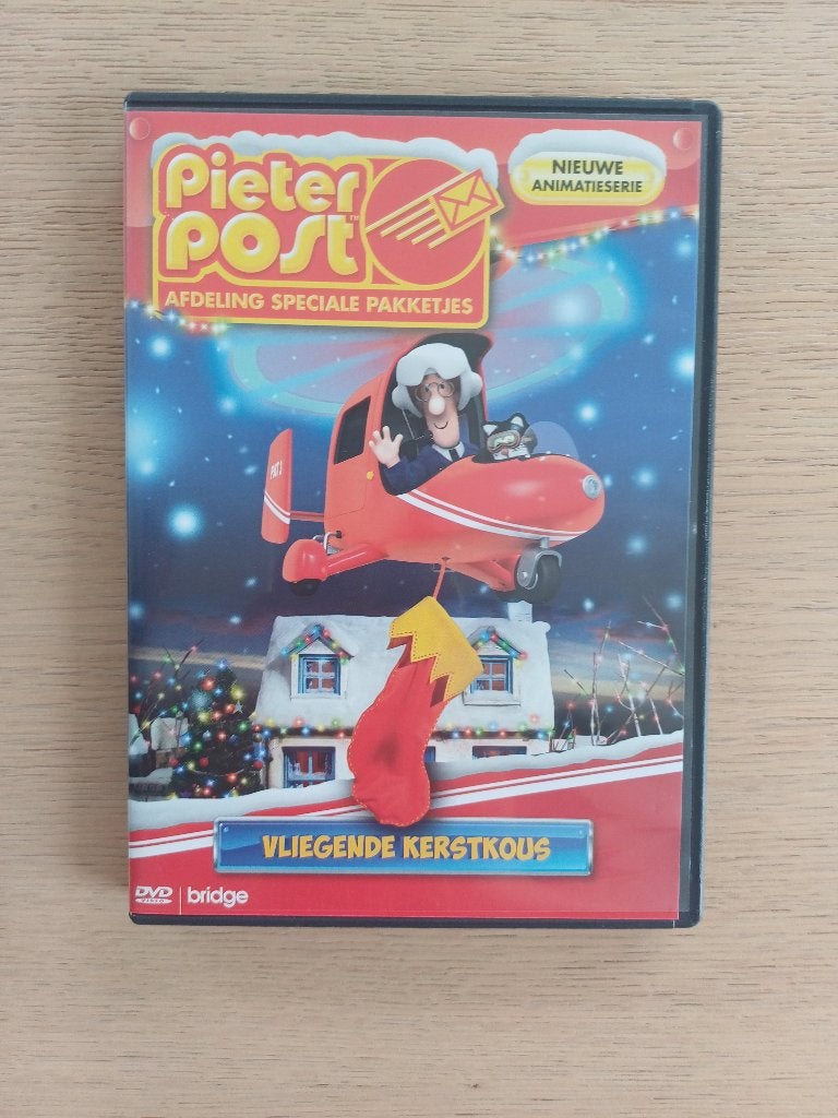 Pieter Post DVD "De Vliegende Kerstkous", Cd's en Dvd's, Dvd's | Kinderen en Jeugd, Zo goed als nieuw, Tv fictie, Poppen, Vanaf 6 jaar