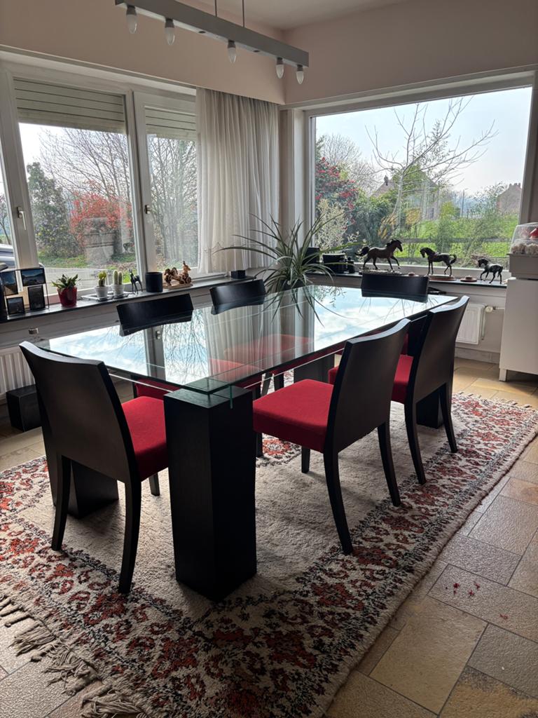 Table à manger Roche Bobois + buffet + 6 chaises, Maison & Meubles, Salles à manger complètes, Utilisé, 6 à 8 chaises, Enlèvement