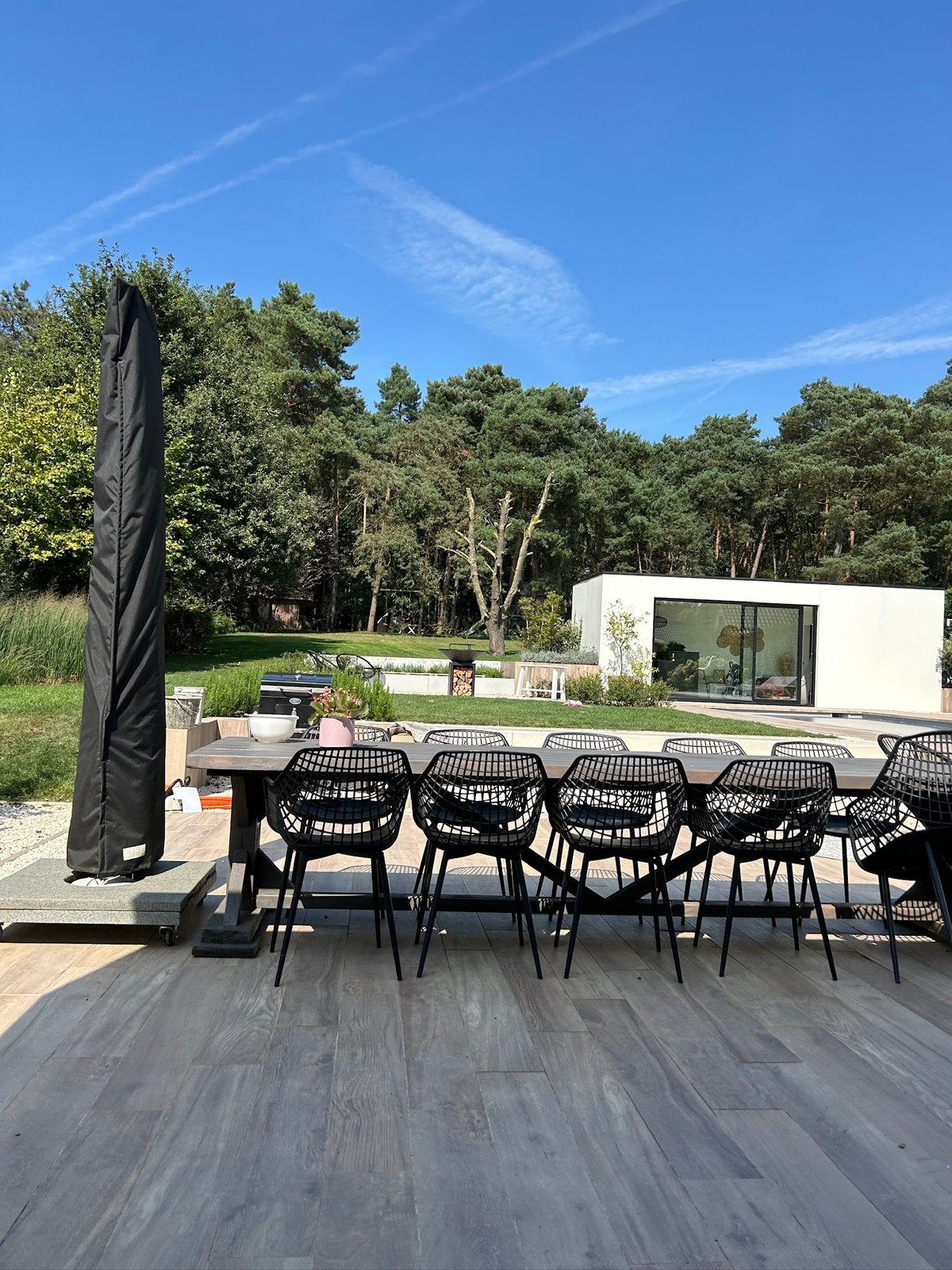 Table abbatiale - table monastique de 280 m de long, Jardin & Terrasse, Accessoires mobilier de jardin, Enlèvement, Utilisé