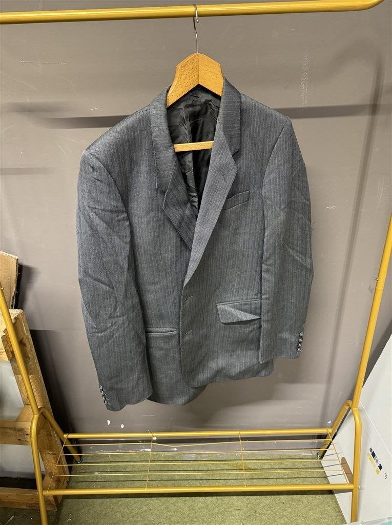 wollen blazer - Christion dior Monsieur pin stripe maat 40, Enlèvement ou Envoi, Comme neuf, Gris