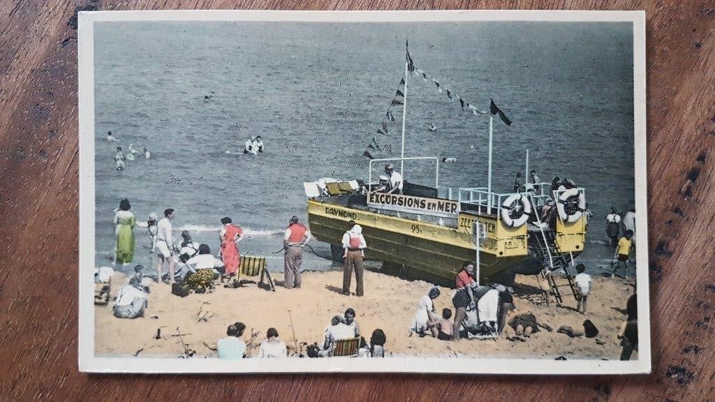 Postkaart Westende Excursions en Mer Raymond Zeetochten, Collections, Cartes postales | Belgique, Enlèvement ou Envoi, 1940 à 1960