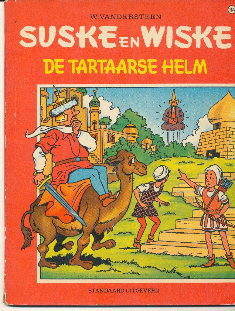 114 Suske en Wiske 1971 -  De tartaarse helm ( 1' druk ), Boeken, Stripverhalen, Gelezen, Willy Vandersteen, Eén stripboek, Ophalen of Verzenden