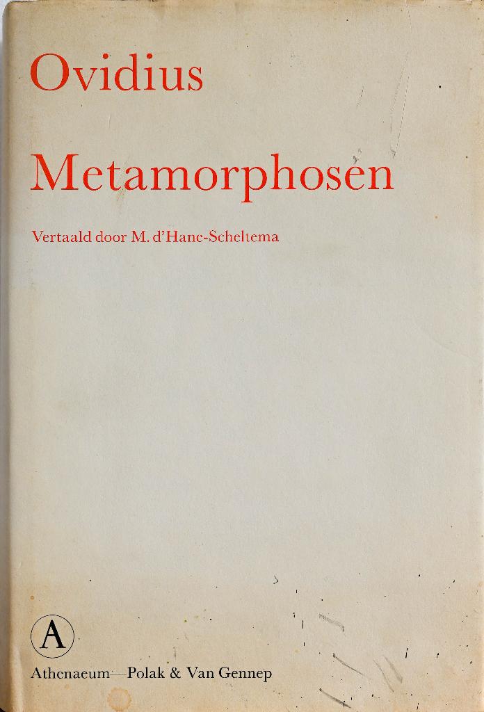 OVIDIUS - METAMORPHOSEN, Boeken, Verzenden, Gelezen, M. d’Hane‑Scheltema