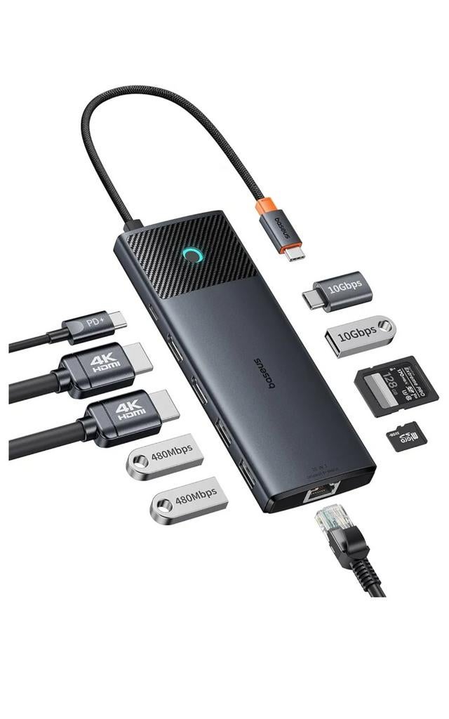 Baseus dockingstation USB C 10 Gbps, 10/1 dockingstation, Ophalen of Verzenden
