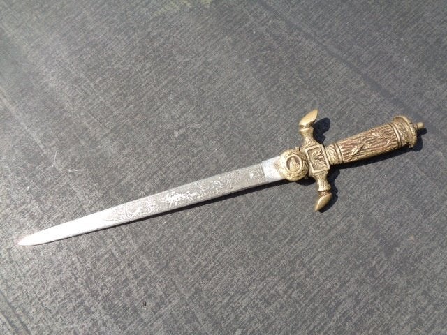 Miniatuur Hirschfaenger , meet 19,5 cm., Ophalen of Verzenden, Overige soorten, Mes of Dolk