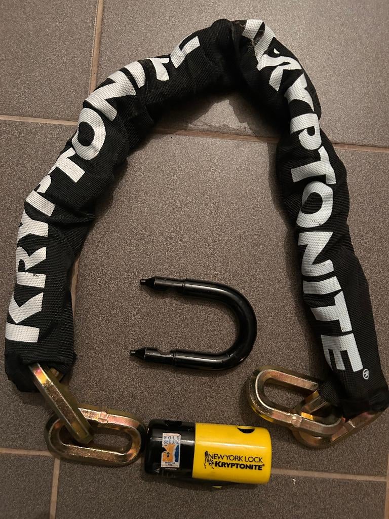 Kettingslot Kryptonite New York, Fietsen en Brommers, Fietsaccessoires | Fietssloten, Zo goed als nieuw, Kettingslot, Ophalen