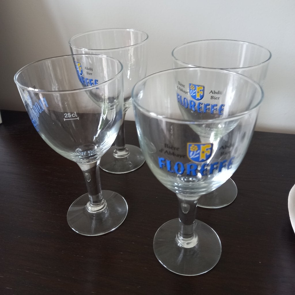Floreffe bierglas 4stuks = 4€, Collections, Marques de bière, Enlèvement