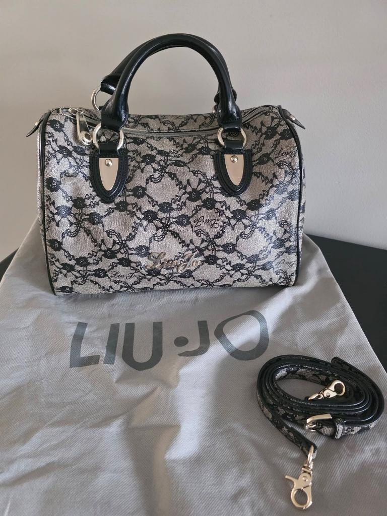 Beige/zwarte handtas van LIU JO, Handtassen en Accessoires, Tassen | Damestassen, Zo goed als nieuw, Handtas, Overige kleuren