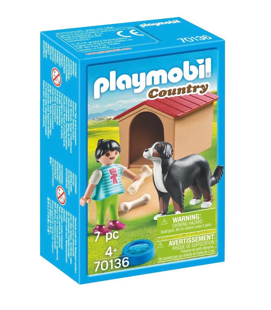 Chien Playmobil avec niche et figurine, Enlèvement ou Envoi, Utilisé