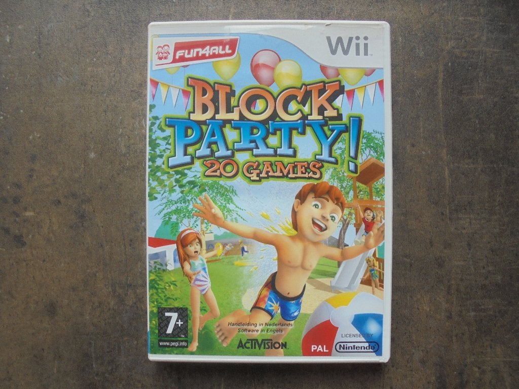 Block Party 20 Games voor Wii (zie foto's), Games en Spelcomputers, Gebruikt, Ophalen of Verzenden, 3 spelers of meer, Sport
