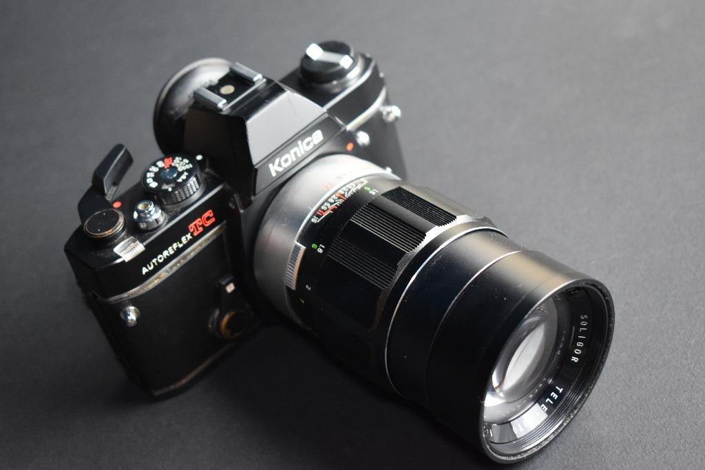 Konica Autoreflex TC 35mm Film SLR Camera w/ SOLIGOR TELE -, Ophalen, Gebruikt, Spiegelreflex, Konica
