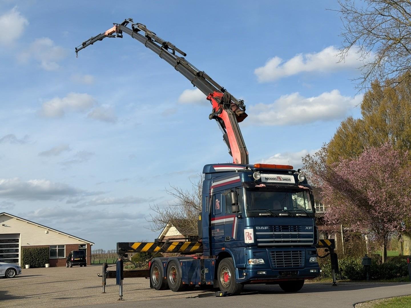 DAF XF480 tracteur 6x2 avec grue fassi 60 t/m et flèche té, Achat, Entreprise, 2 places, Autres couleurs