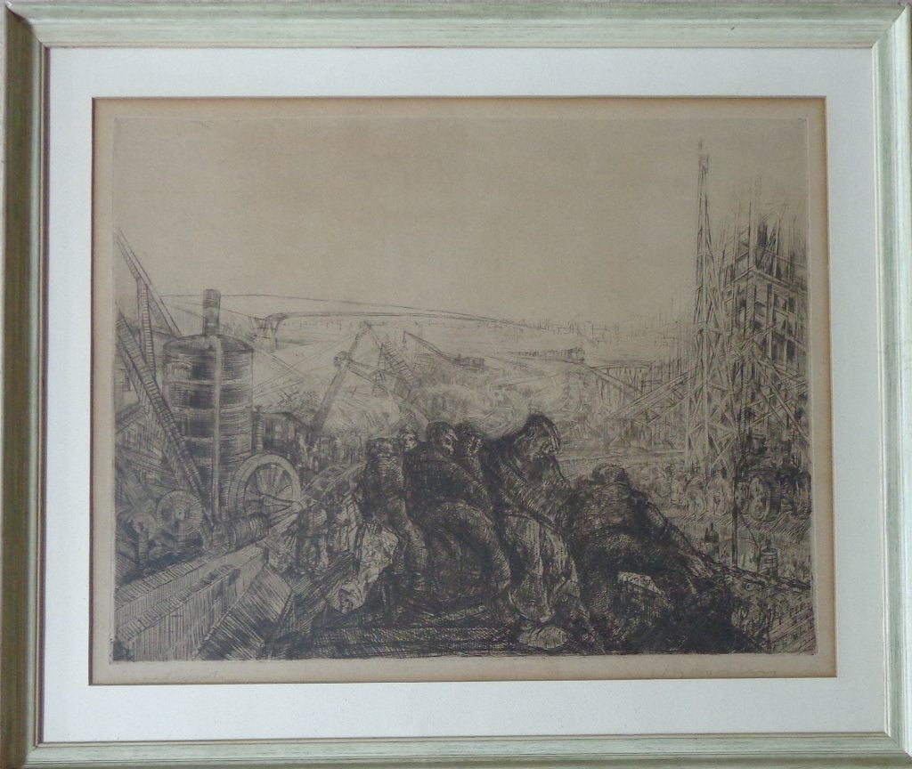 JACQUES BOONEN / GRAAFWERKEN / ZW-W ETS / 69x82cm / KADER, Gelimiteerde oplage, Ophalen, Landschappen, Ets