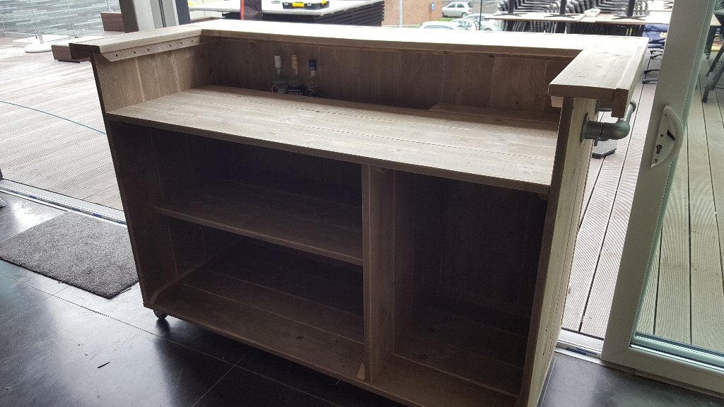 Maatwerk unieke buitenbar, toog van douglas of steigerhout, Enlèvement, Neuf