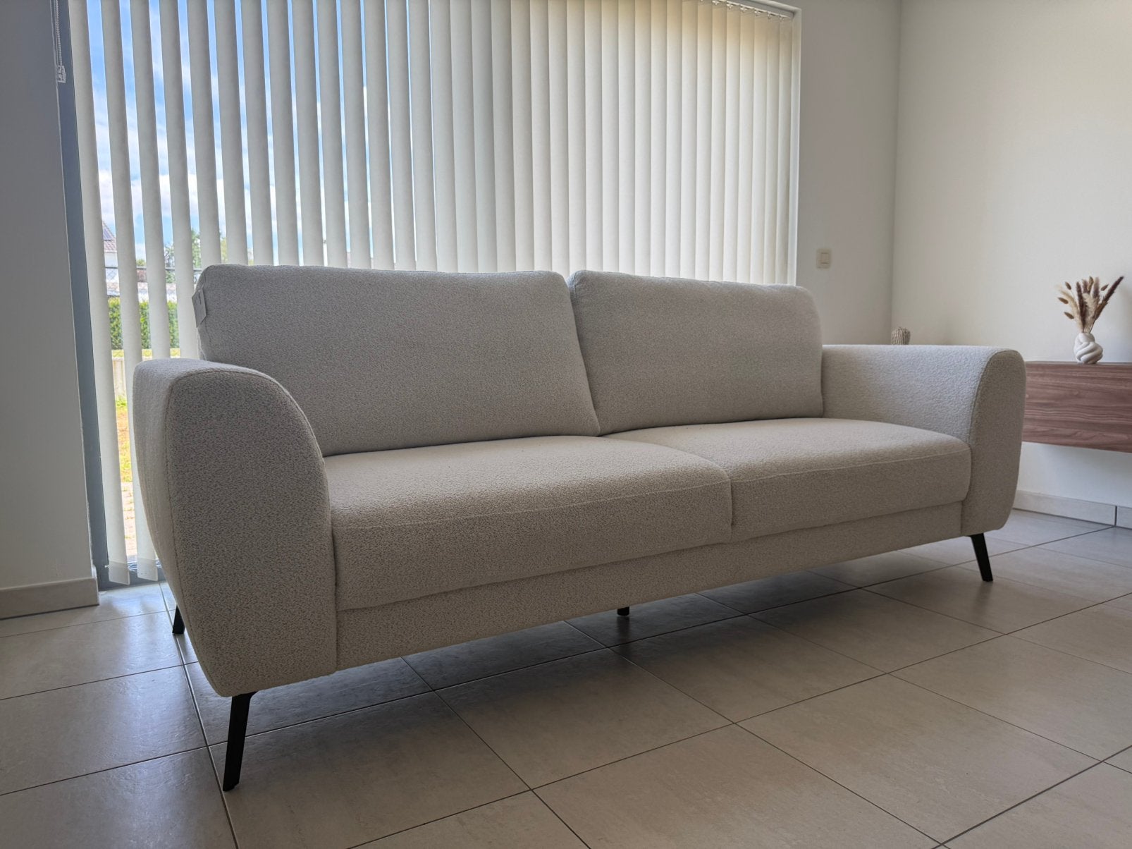 Belform | Bouclé Designzetel | Japandi | Nieuwstaat, Ophalen, Nieuw, Driepersoons, Rechte bank