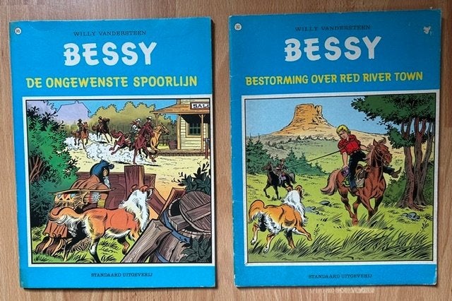 BESSY 145 SPOORLIJN en 147 RED RIVER TOWN, Boeken, Stripverhalen, Gelezen, Willy vandersteen, Ophalen of Verzenden, Meerdere stripboeken