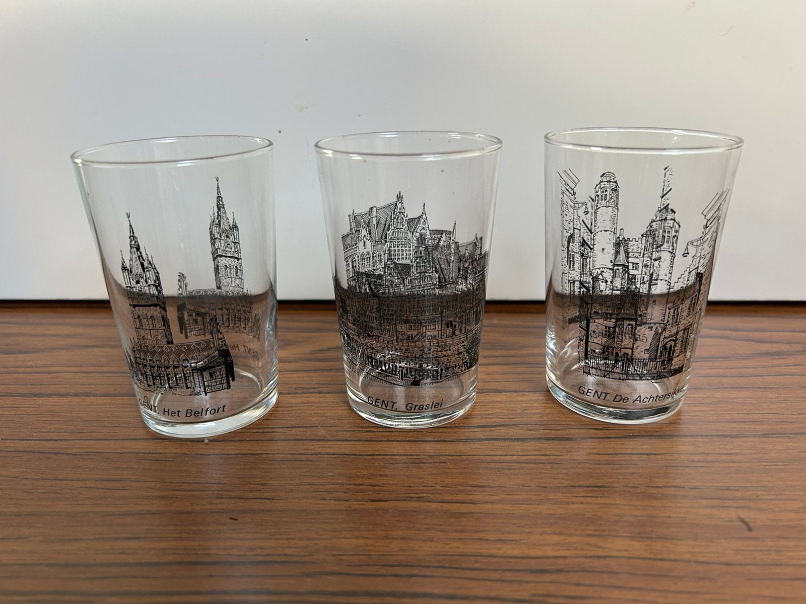 Set de 3 verres vintage - Gand, Enlèvement, Comme neuf