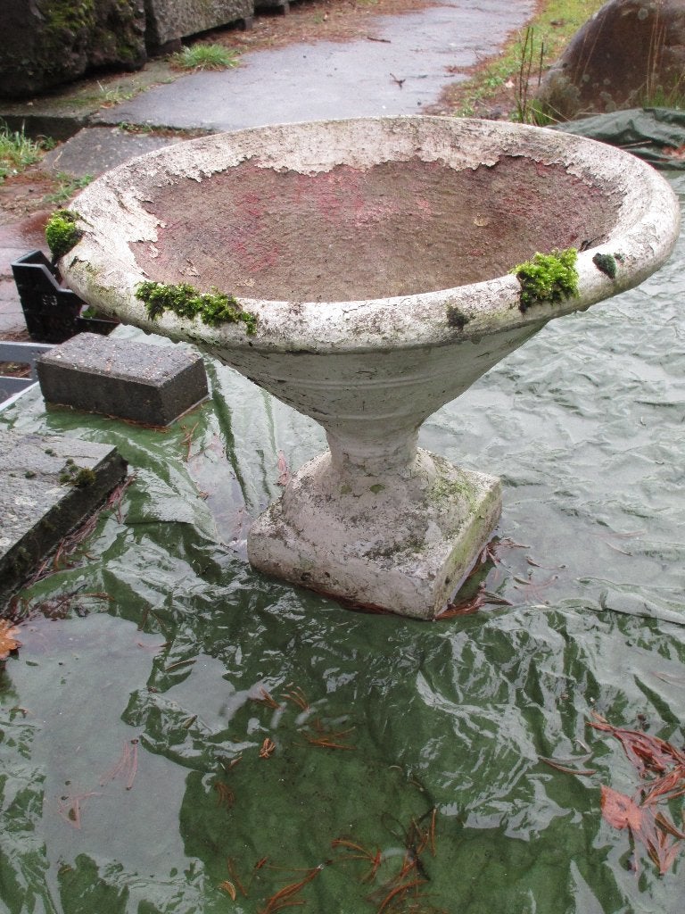 BACS DE JARDIN en pierre bleue et béton décoratif patiné, Jardin & Terrasse, Enlèvement, Comme neuf