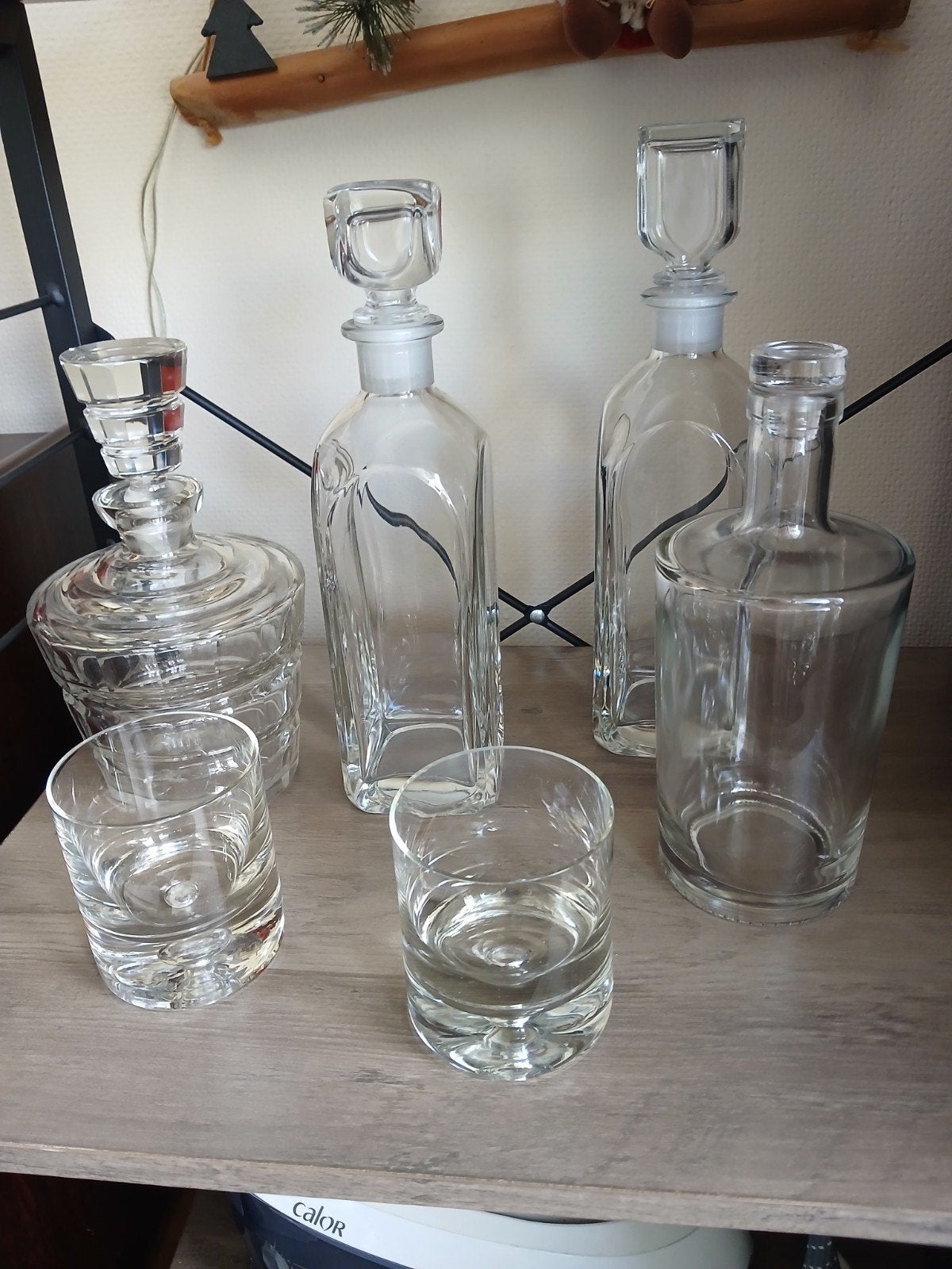 verres à cognac + 4 carafes en parfait état., Enlèvement, Comme neuf