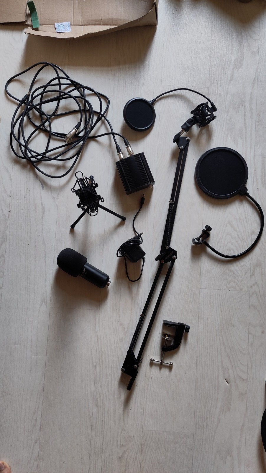 Neewer NW-700 condenser microfoon set + voeding, Ophalen of Verzenden, Gebruikt, Studiomicrofoon