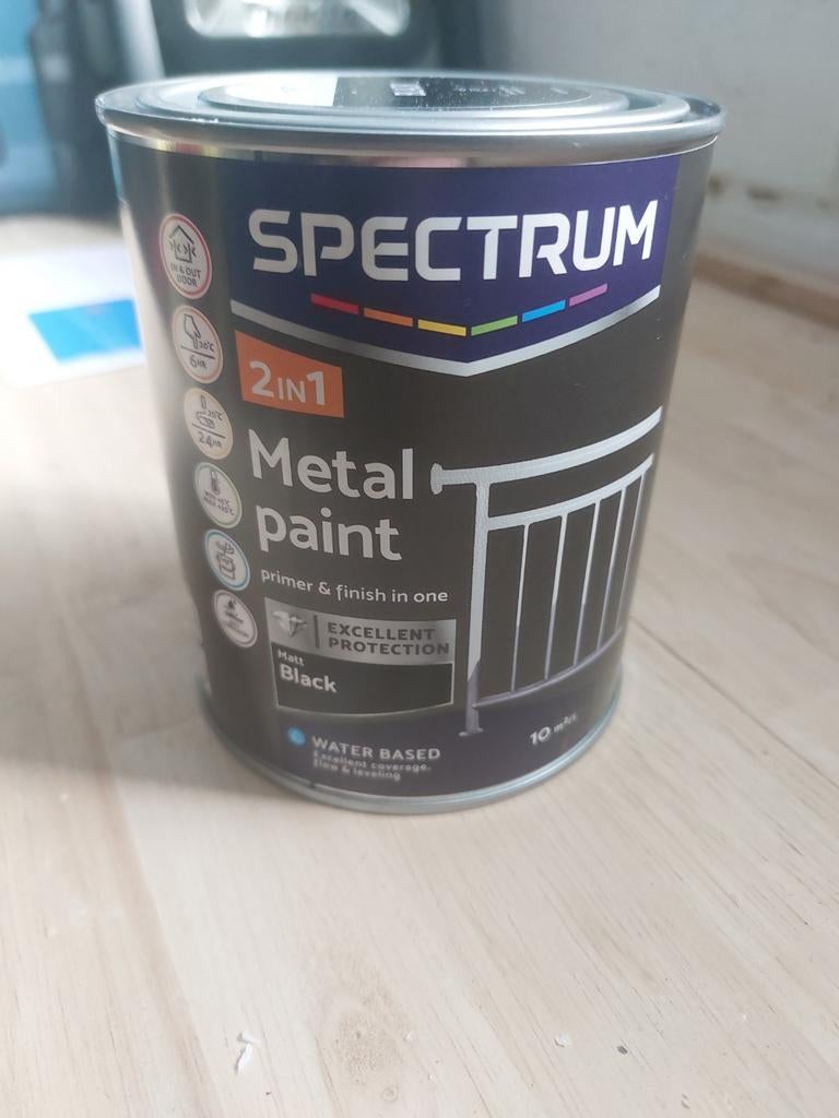 Metaallak kleur zwart 750 ml, Ophalen of Verzenden, Zwart